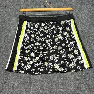 Grand  Slam Performance Skort Womens Medium Golf Tennis Black Floral Pockets